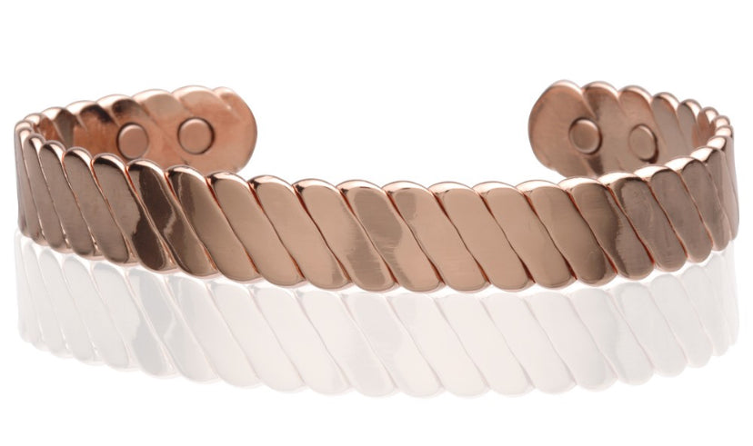 Thick Flat Twist Copper Cuff image 0