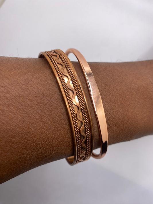 Flowin Copper Cuff image 1